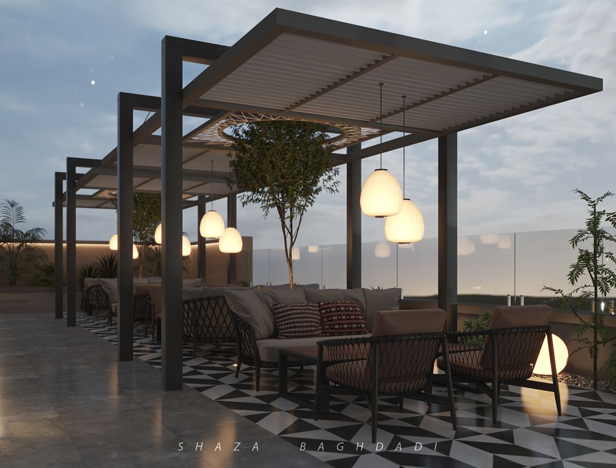 Rooftop Pergola Lounge